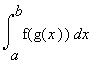 int(f(g(x)),x = a .. b)