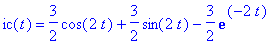 ic(t) = 3/2*cos(2*t)+3/2*sin(2*t)-3/2*exp(-2*t)