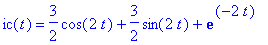 ic(t) = 3/2*cos(2*t)+3/2*sin(2*t)+exp(-2*t)