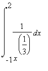 Int(1/(x^(1/3)),x = -1 .. 2)