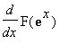 diff(F(exp(x)),x)