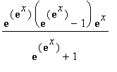 exp(exp(x))*(exp(exp(x))-1)/(exp(exp(x))+1)*exp(x)