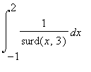 Int(1/surd(x,3),x = -1 .. 2)