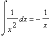int(1/(x^2),x) = -1/x